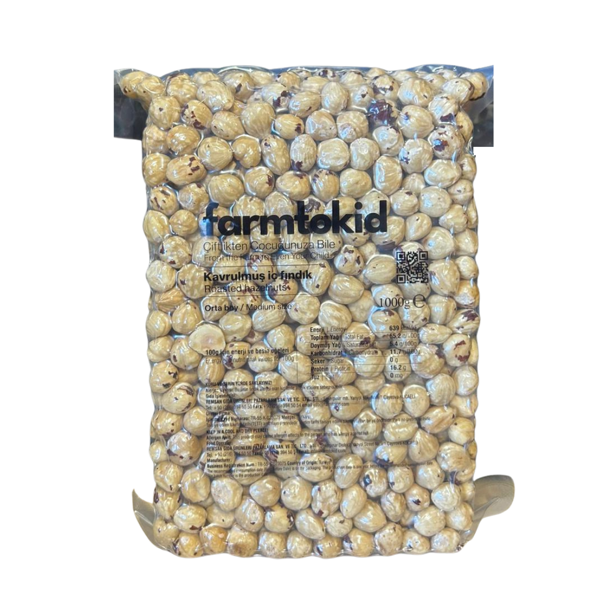 Kavrulmuş Fındık 1 Kg Orta Boy