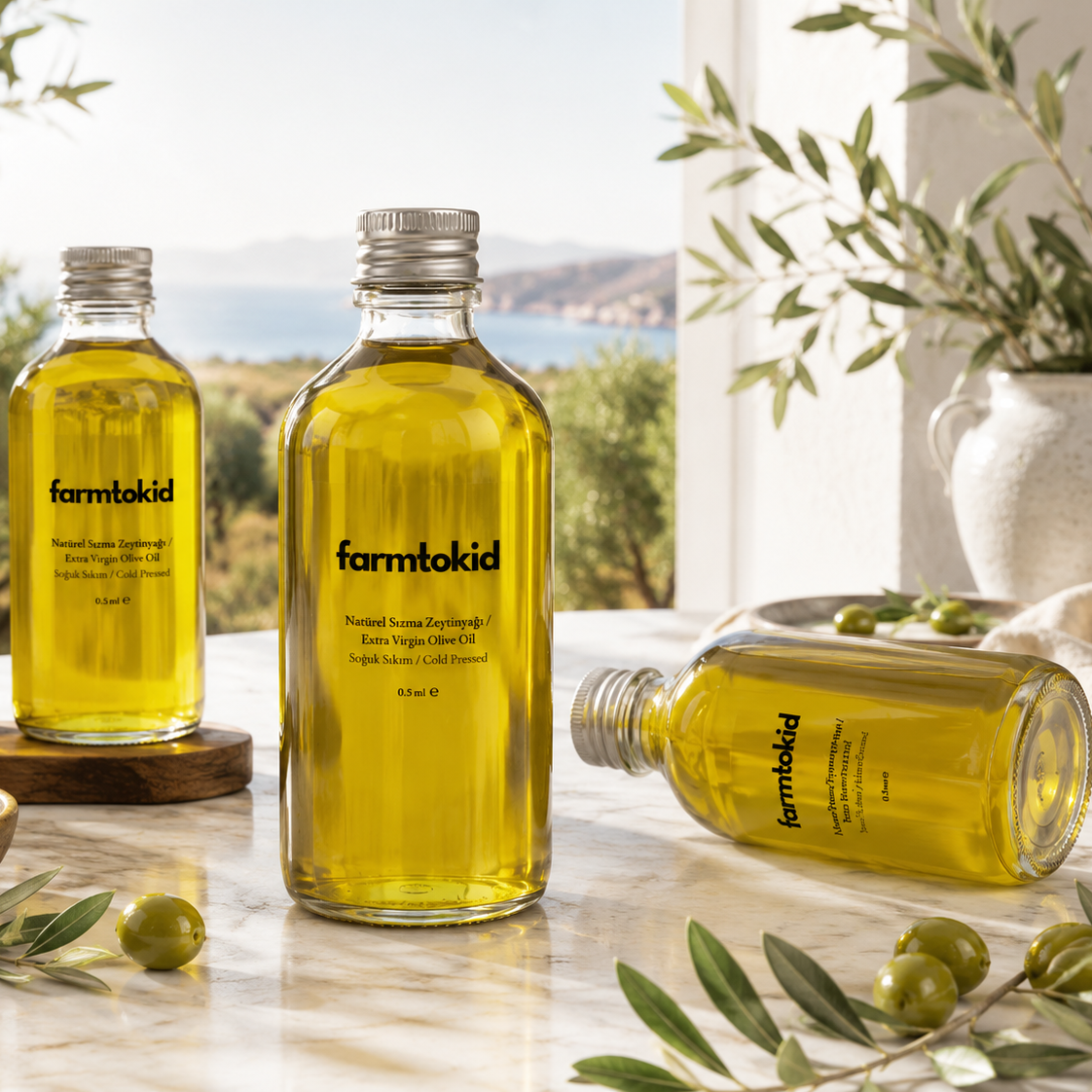 Soğuk Sıkım Natürel Sızma Zeytinyağı 50 ml – Gömeç Özel Üretim