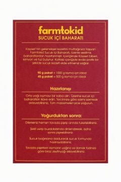 Farmtokid Katkısız Kayseri Sucuk İçi Baharatı 90 gr
