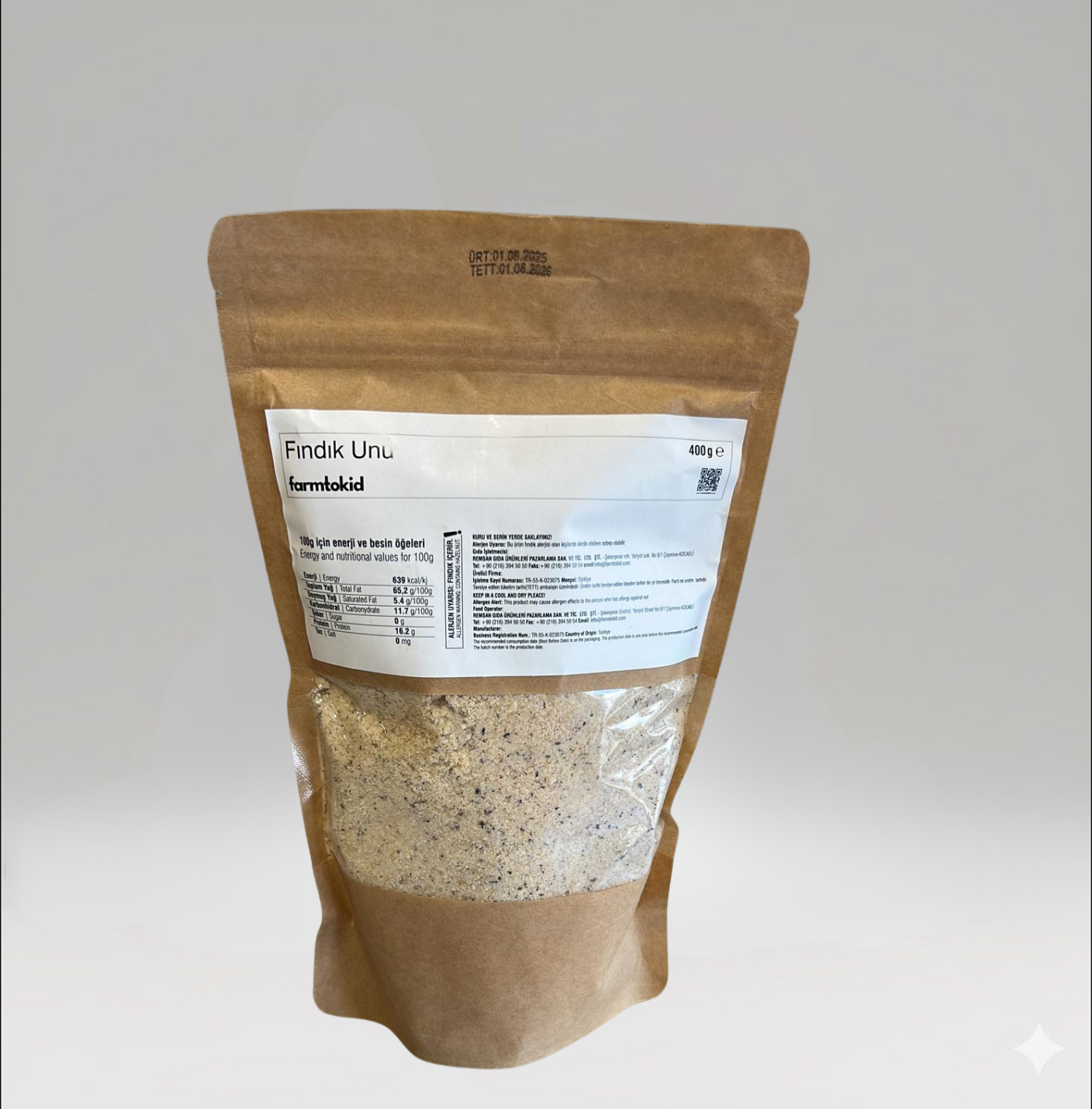 Fındık Unu - Glutensiz 400 Gr