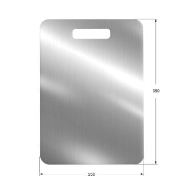 Paslanmaz Çelik Kesme Tahtası 25cmx35cm – 304 Kalite