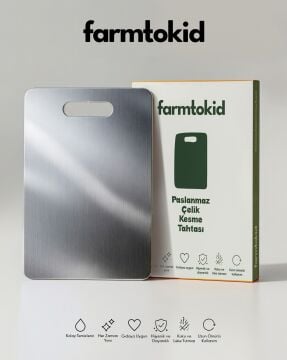 Paslanmaz Çelik Kesme Tahtası 25cmx35cm – 304 Kalite