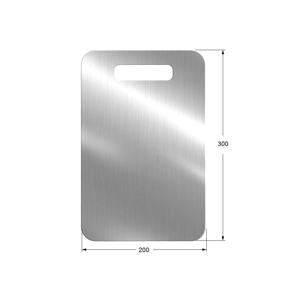 Paslanmaz Çelik Kesme Tahtası  20cmx30cm - 304 Kalite