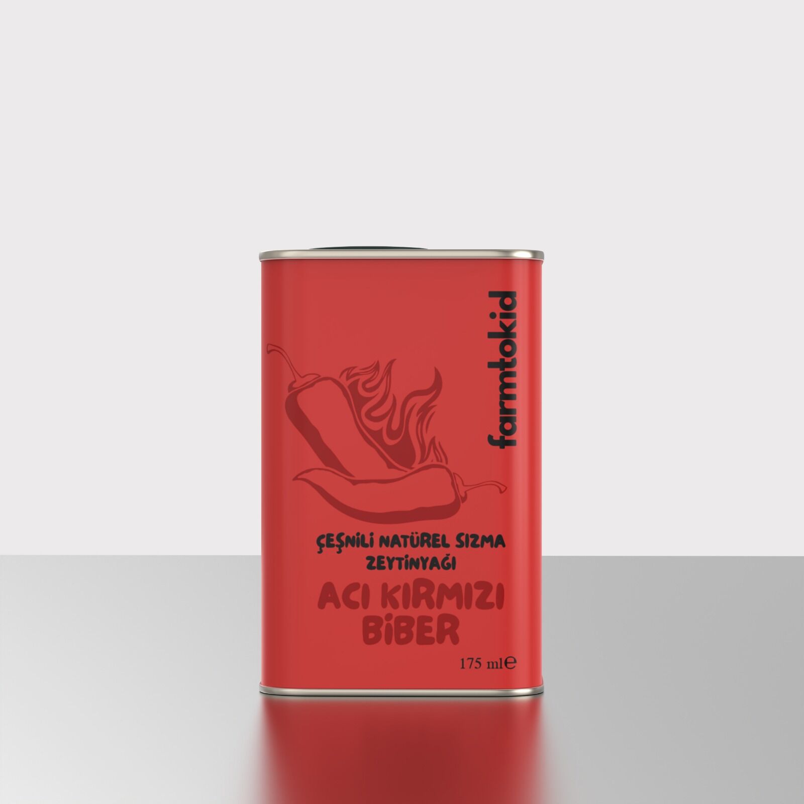 Acı Kırmızı Biber Çeşnili Natürel Sızma Zeytinyağı 175 ml