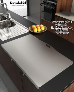 Paslanmaz Çelik Tezgahlık – Çift Yüzey 50x80cm - 316 Kalite