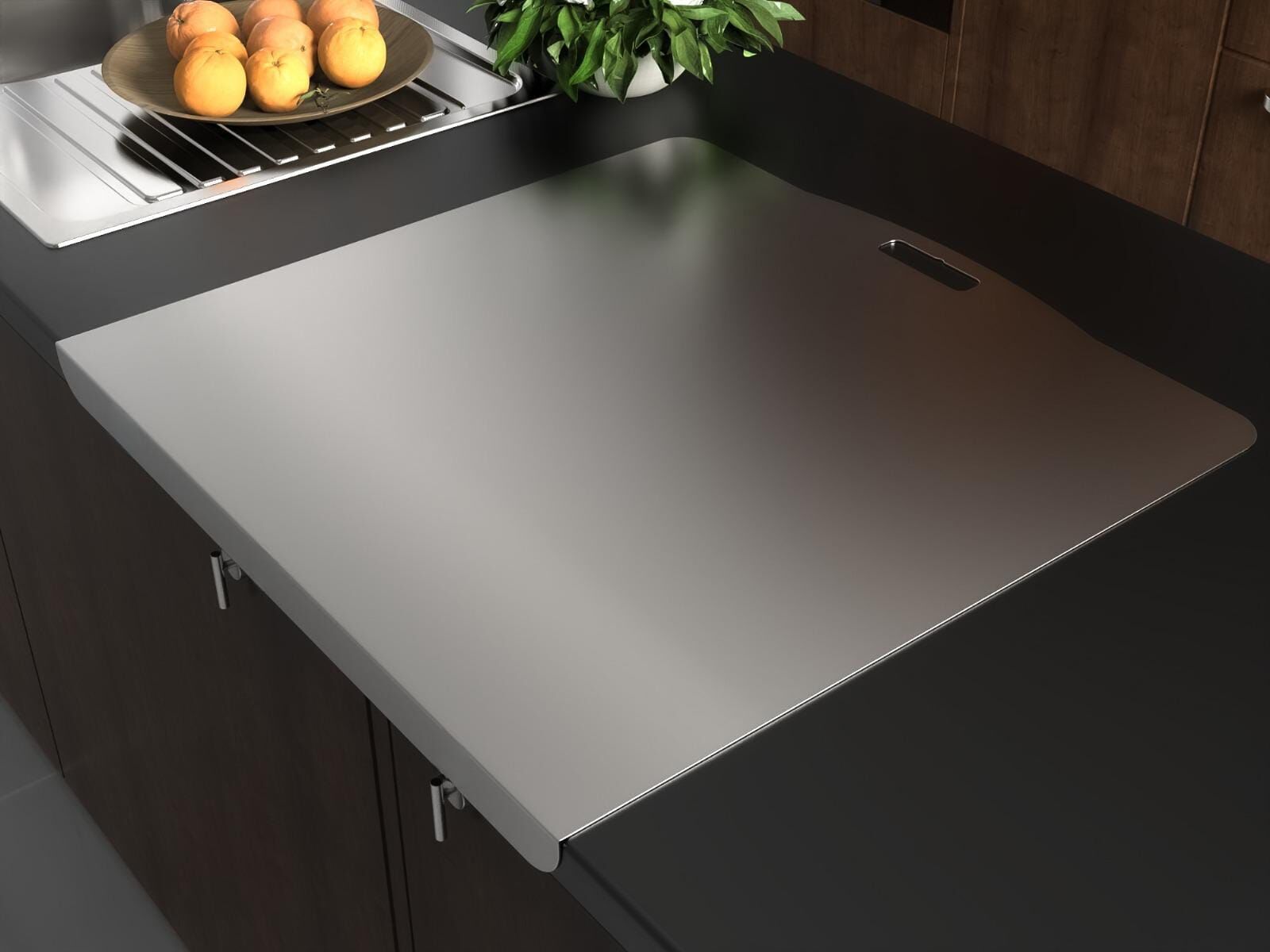 Paslanmaz Çelik Tezgahlık – Çift Yüzey 60x60cm - 316 Kalite