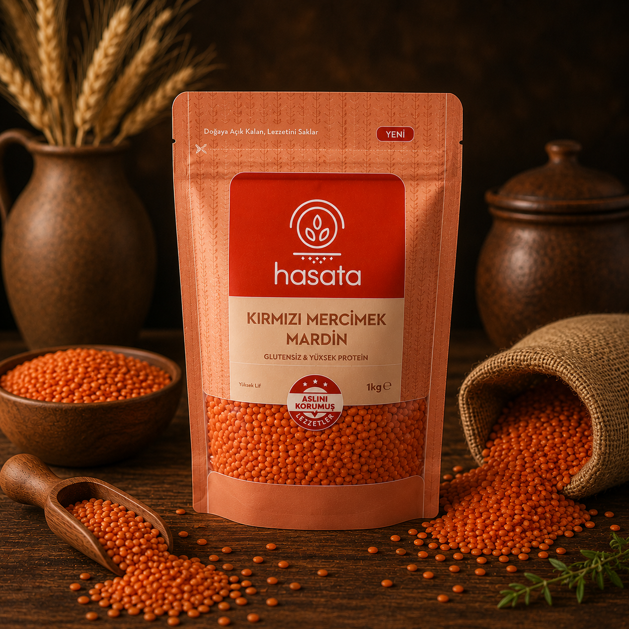 Mardin Kırmızı Mercimek 1 Kg