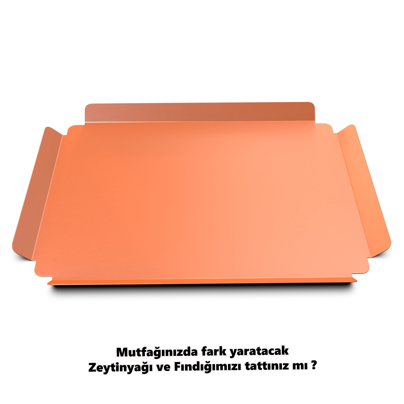 Renkli Metal Sunum Tepsisi 24x34 cm