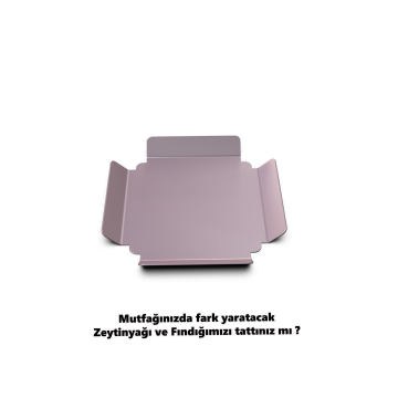 Renkli Metal Sunum Tepsisi 8x8 cm