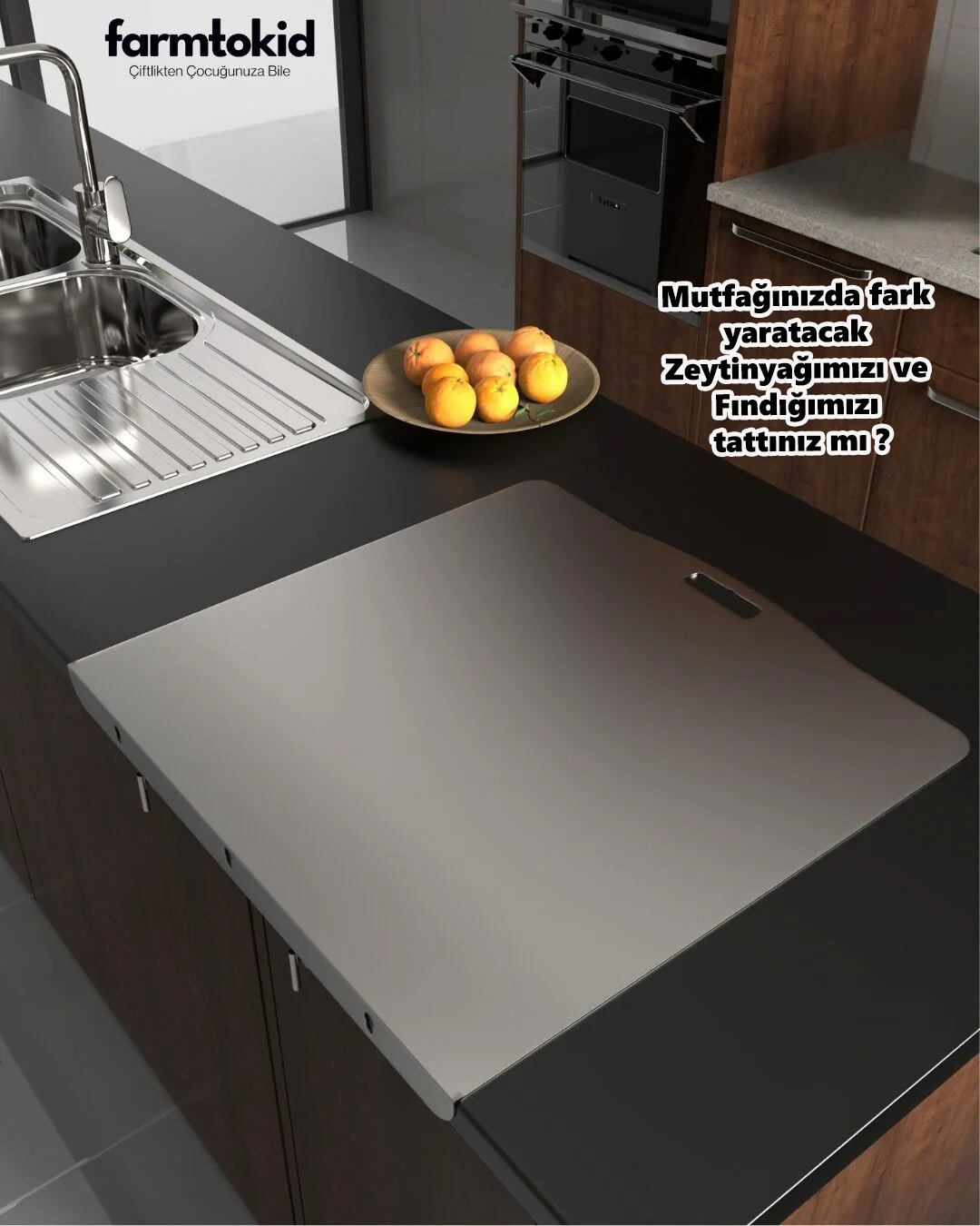 Paslanmaz Çelik Tezgahlık – Çift Yüzey 60x60cm - 304 Kalite