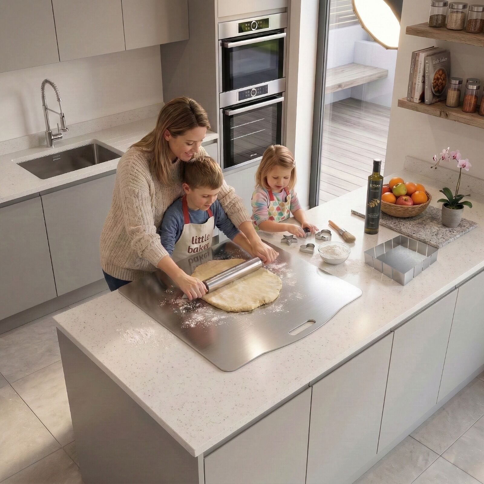 Paslanmaz Çelik Tezgahlık – Çift Yüzey 60x60cm - 304 Kalite