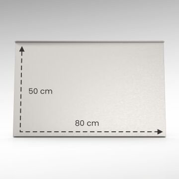 Paslanmaz Çelik Tezgahlık – Çift Büküm 50x80 cm - 316 Kalite