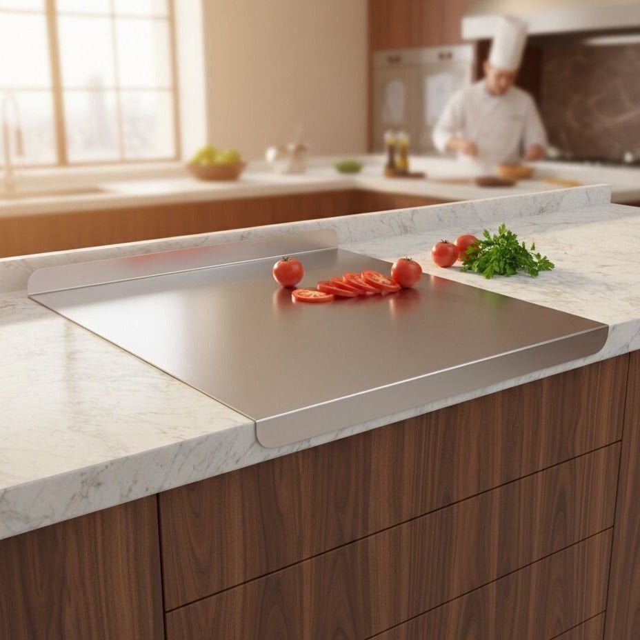 Paslanmaz Çelik Tezgahlık – Çift Büküm 60x60 cm - 304 Kalite