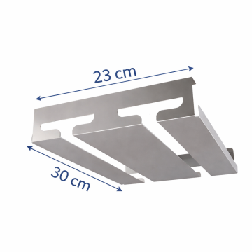 Paslanmaz Çelik Dolap İçi Kadeh Askılığı - 304 Kalite 2'li