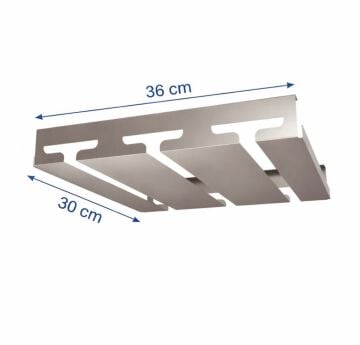 Paslanmaz Çelik Dolap İçi Kadeh Askılığı - 304 Kalite 3'lü