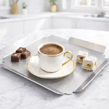 Paslanmaz Çelik Sunum Tepsisi 10x10 cm - 304 Kalite