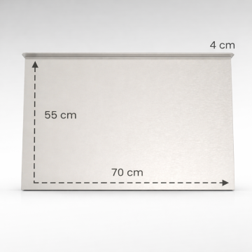 Paslanmaz Çelik Tezgahlık – Çift Büküm 55x70 cm – 316 Kalite Outlet Ürün