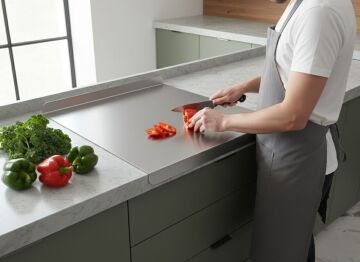 Paslanmaz Çelik Tezgahlık – Çift Büküm 60x60 cm - 304 Kalite Outlet Ürün