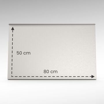 Paslanmaz Çelik Tezgahlık – Çift Büküm 50x80 cm - 316 Kalite Outlet Ürün