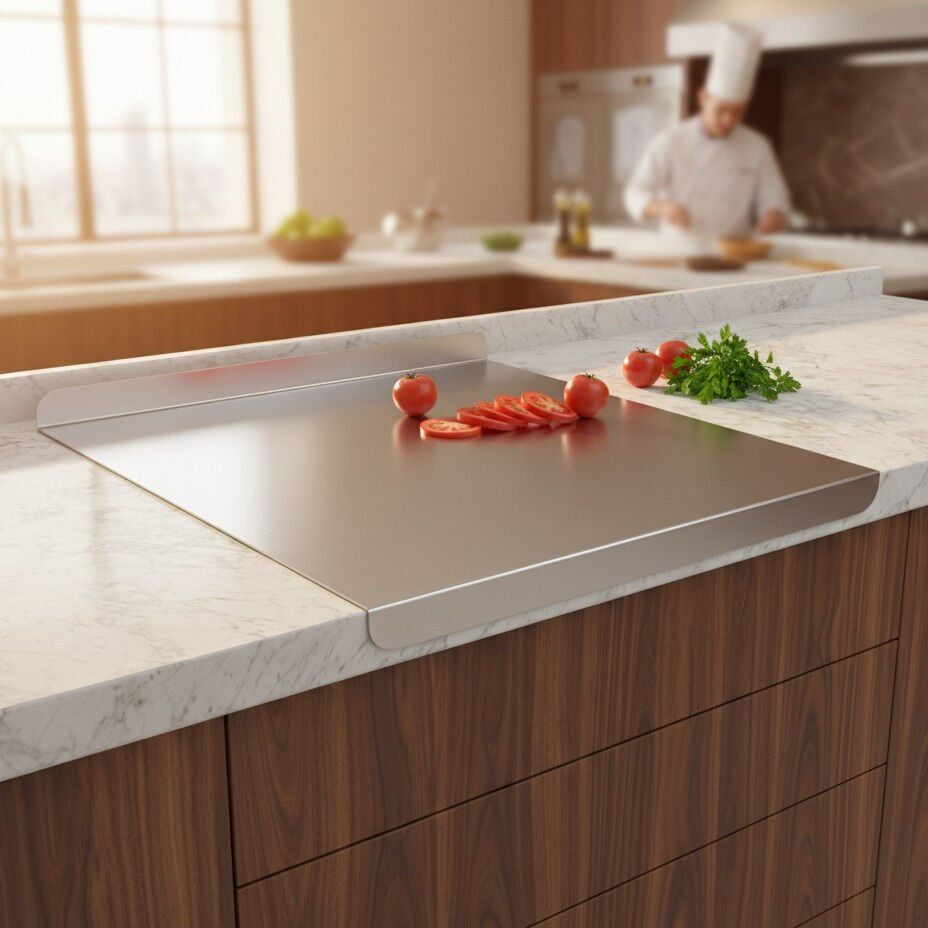 Paslanmaz Çelik Tezgahlık – Çift Büküm 60x60 cm - 316 Kalite Outlet Ürün