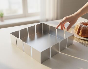 Paslanmaz Çelik Kek ve Pasta Kalıbı 20x20 cm – 4 cm Yükseklik – 304 Kalite