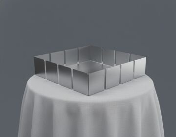 Paslanmaz Çelik Kek ve Pasta Kalıbı 20x20 cm – 4 cm Yükseklik – 304 Kalite