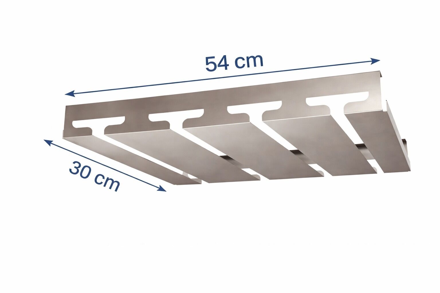 Paslanmaz Çelik Dolap İçi Kadeh Askılığı - 304 Kalite 4'lü