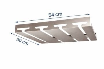 Paslanmaz Çelik Dolap İçi Kadeh Askılığı - 304 Kalite 4'lü