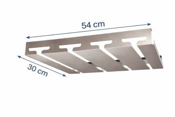 Paslanmaz Çelik Dolap İçi Kadeh Askılığı - 304 Kalite 4'lü