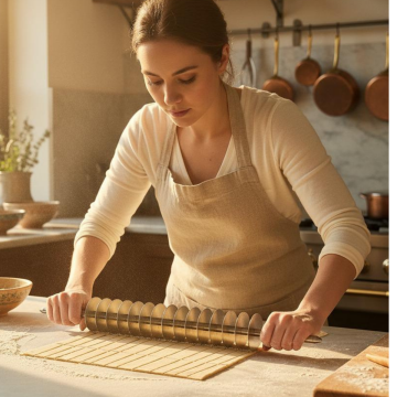 Paslanmaz Çelik Mantı Kesme Merdanesi 38 cm – 304 Kalite