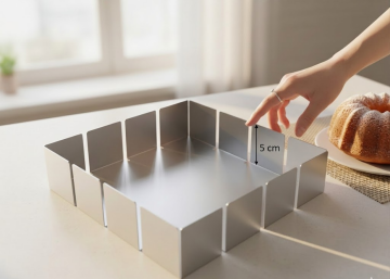 Paslanmaz Çelik Kek ve Pasta Kalıbı 20x20 cm – 5 cm Yükseklik – 304 Kalite