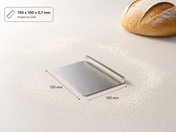 Paslanmaz Çelik Hamur Kesme Aparatı 10x15cm 304 Kalite
