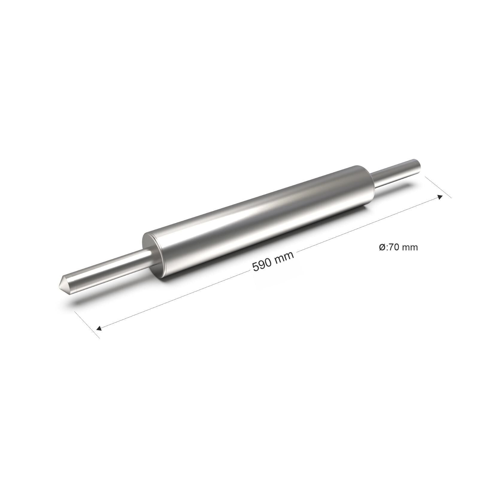 Paslanmaz Çelik Merdane 59 cm 70 mm Çap - 2,5 Kg - 304 Kalite Outlet