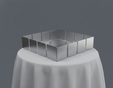 Paslanmaz Çelik Kek ve Pasta Kalıbı 20x20 cm – 4 cm Yükseklik – 304 Kalite Outlet Ürün
