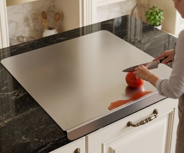 Paslanmaz Çelik Tezgahlık – Tek Büküm Bariyerli 60x60 cm - 304 Kalite Outlet Ürün