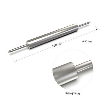 Paslanmaz Çelik Merdane 59 cm 50 mm Çap - 2,2 Kg - 304 Kalite Outlet