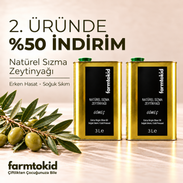 Farmtokid Soğuk Sıkım Natürel Sızma Zeytinyağı 3lt – 2. Ürüne %50 İndirim - 2li set